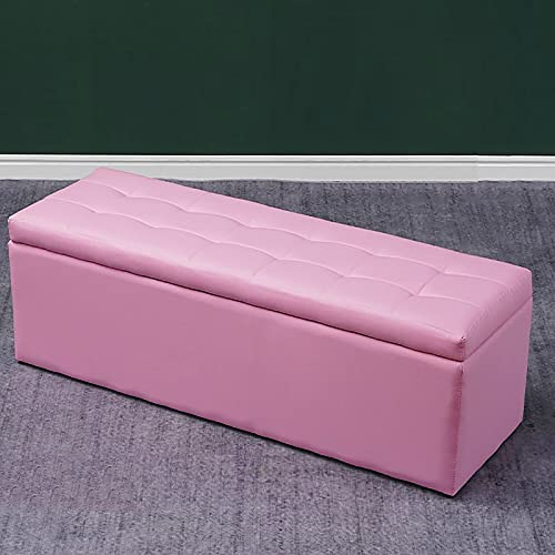 Banc ottoman de rangement salon et coffre repose-pieds rectangulaire