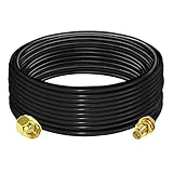 RG58 32.8ft(10M) RPSMAメス-オス延長ケーブルSMAケーブルRF無線用50オームWiFiアンテナGPS低損失アンテナ同軸ケーブル