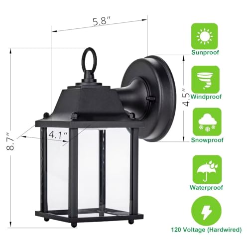 Lit-Path LT-WL013 Outdoor Led Wall Lantern, Wall Sconce As Porch Lighting Fixture thumb #2