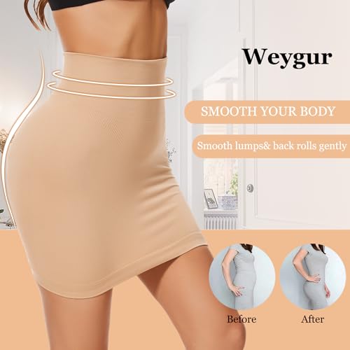 Body Shaper Shapewear Dress for Women Tummy Control Skirt Seamless Slip Under Dresses Half Slip2