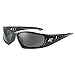 Edge Eyewear SB116 Baretti Safety Glasses, Black with Smoke Lens