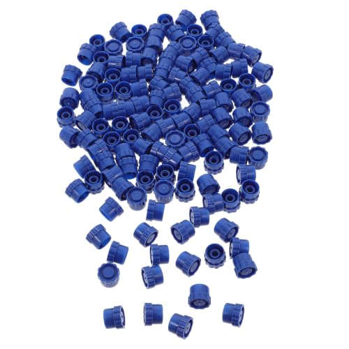 Tapones de jeringuilla de plástico azul para dosificación y almacenamiento en laboratorio