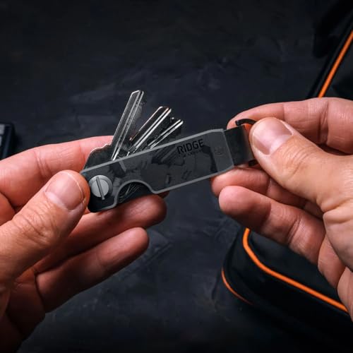 Image of The Ridge Key Organizer - Compact Metallic Key Holder, Minimalist Innovative Keyholder, Smart Keychain Secures 2-6 Keys