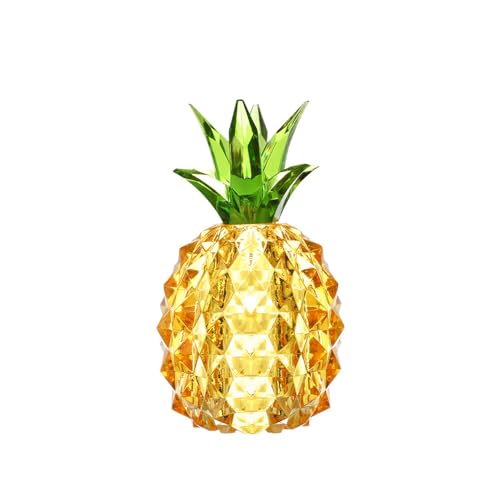 Syfunlv Ananas en cristal, lampe ananas en verre, décoration en verre, 7,4 x 7,4 x 12,5 cm. Veilleuse en forme d'ananas en acrylique, ornement ananas en...