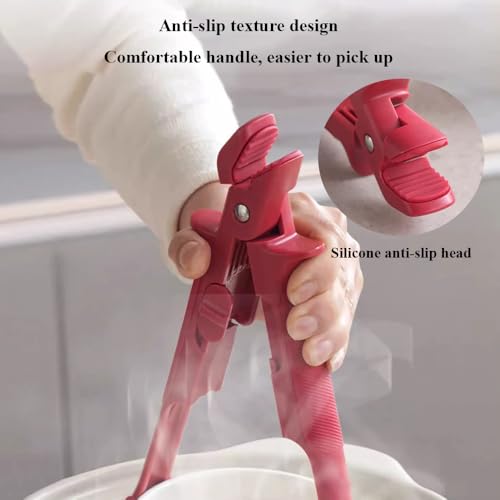 Mutifunctional Anti-Scald Dish Clip, Heat-Resistant Silicone Hot Bowl Gripper for Kitchen, Hot Dish Plate Gripper Clips & Steamer Tongs with Non-Slip Grip Cooking Tongs for Microwave, Oven & Stove - image 5