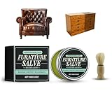 Furniture Salve with Brush, Furniture Repair Salve & Brush Set - Furniture Polisher Cleaner and Conditioner 4OZ for Leather Couch, Furniture, Home, Sofa, Car Seats