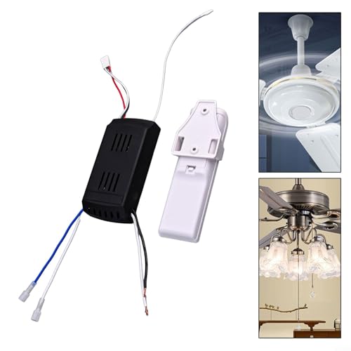 NINMORTH Kit de control remoto para ventilador de techo con receptor de luz, kit de control remoto de ventilador de techo con lámpara, ajuste de la velocidad del viento, interruptor controlador de luz