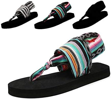 HomyWolf Womens Slingback Yoga Flip Flop Casual Flats Sandals Beach Slipper