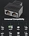 RJ45 Coupler 1 to 2 Port 2 Pack, Ethernet Extender in Line Coupler Cat7 Cat6 Cat5e Cable Connector Ethernet Adapter Female to Female, Black