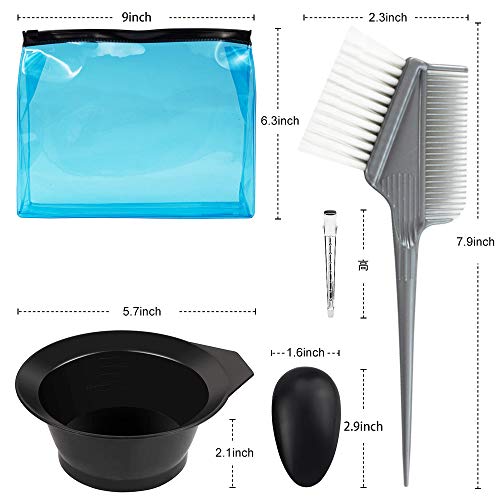 Hair Dye Kit 20 Pieces Hair Dye Brush, Hair Dye Gloves, Hair Dye Bowl, Hair Dye Brush Applicator, Hair Dye Brush And Bowl Set For Salon And Home DIY(Purple)