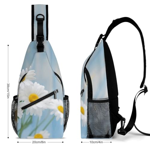 Bolsa de hombro con margaritas de primavera transpirable y multifuncional 2