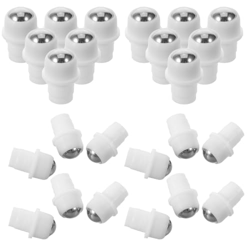 MUCKLILY 50 Insertos Tapón Bola Rodillo Acero Inoxidable para Botellas Roll-on Recargables, Accesorios Reutilizables para Aceites Esenciales, Sellado Anti-fugas, Uso Personal y Viaje