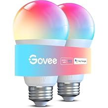 Govee Smart Light Bulbs 1200 Lumens, Color Changing Light Bulbs RGBWW Dimmable, Works with Alexa & Google Assistant, Color Bulb, 12W 85W Equivalent A19 LED Bulbs for Bedroom Living Room, 2 Pack