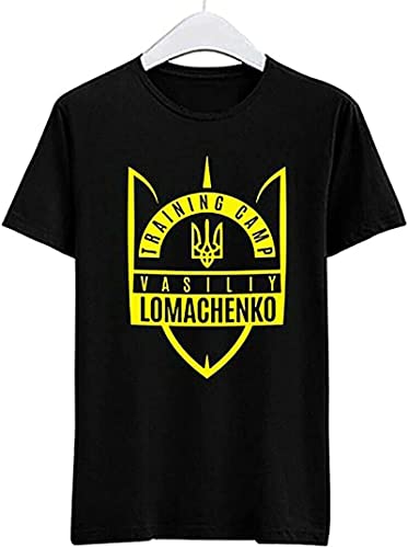 Guniangjia DuPu Vasiliy Vasyl Lomachenko No Mas Logo T-shirt noir pour homme, Noir , S