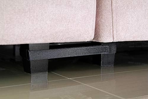 BOWERBIRD Sectional Connectors for Sliding Sofas – Innovative Double Reinforcement – Keep Your Sectionals Perfectly Together with No Tool or Screw – 4 Sets(for 3 Piece Sofa)