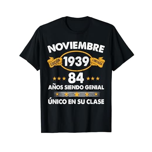 84 Años Cumpleaños Regalo Noviembre 1939 Noviembre 84 Años Camiseta