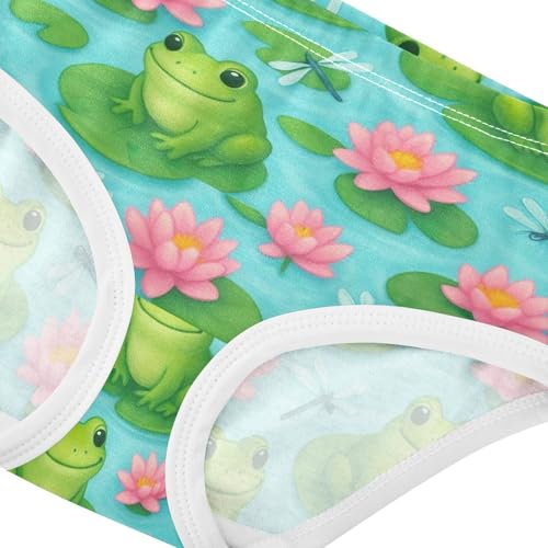 Joisal Girls Underwear Toddler 2t Cotton Cute Panties Girl Personalized Underpants Briefs Cute Frogs Dragonflies Green4