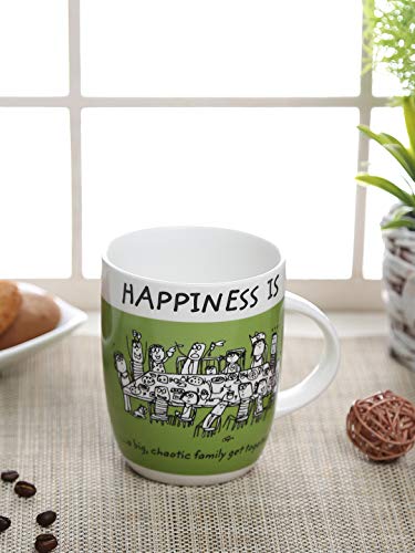 Image of Clay Craft a€ inch Masala Chai, Coffee /Milk Mug, 390ml /8.4cm (1 Piece) + Clay Craft Family Get Together Ceramic Milk Jug, 350ml /7.3cm, Multicolour