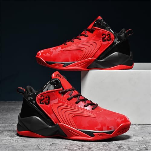 Mens Breathable Mesh High Top Basketball Shoes Fashion Running Tennis Sneakers High Rebound Non-Slip Sport Shoes3