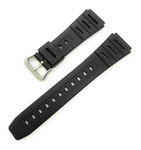 20mm Black Rubber Watch Band (style 1)