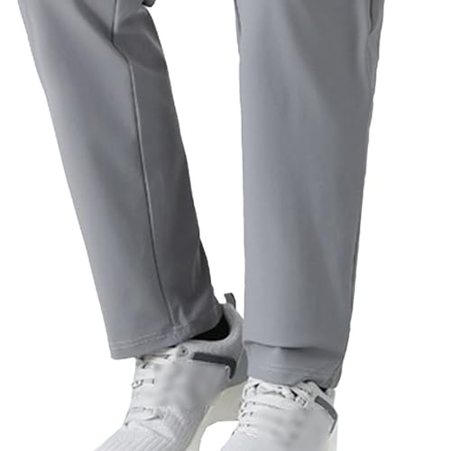 Stretch Ice Silk Comfort Everyday Pant Man High Elastic Waist Straight Pants Stretch Men Casual Trousers2