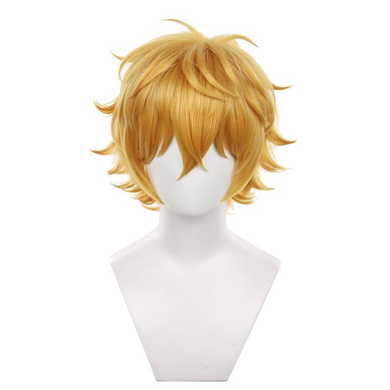 Short Straight White Black Cosplay Wigs Halloween Costume Party Wig for Men
