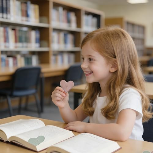 Marque-pages à clip en cœur, lot de 26 idées cadeaux pour les lecteurs