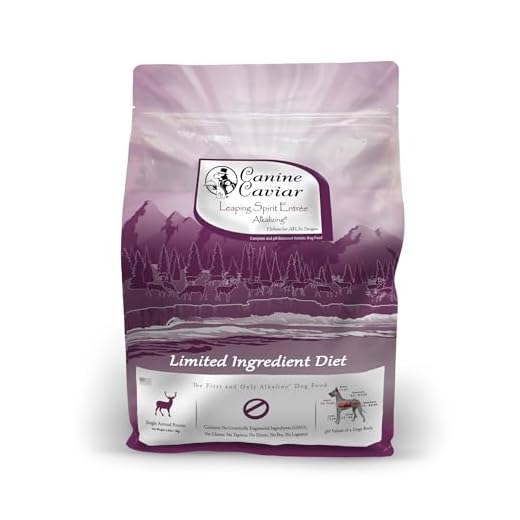 Canine Caviar - Leaping Spirit: Venison & Pearl Millet Alkaline Dry Dog Food, Limited Ingredients, Gluten-Free, Based on Science & Research, Veterinary Alternative Diet (4.4 Pound Bag)