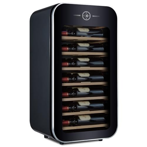 Cantinetta per vino indipendente Cantinetta per vino piccola per uso domestico 71 litri 22 bottiglie di vino rosso Cantinetta per vino a temperatura costante,Black