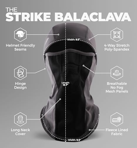 Image of Balaclava Ski Mask - Winter Face Mask for Men & Women - Cold Weather Gear for Skiing, Snowboarding & Motorcycle Riding
