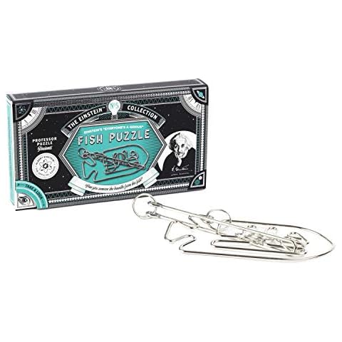 Professor PUZZLE The Einstein Collection Einstein’s Fish/Metal Entanglement Puzzle/Interlocking Brain Teaser 3D Brain Teaser Puzzle Cover