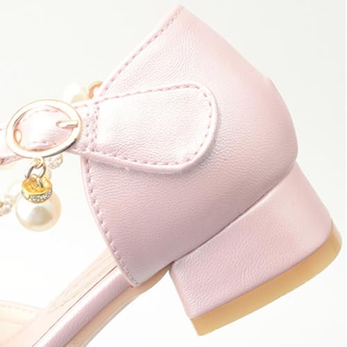 Toddler Flower Girls Dress Shoes Wedding Party Glitter Shoes Low Heel Mary Jane Princess Sandals for Little Kids4