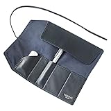 [タバラット] ペンケース メンズ 筆箱 本革 男女兼用 ロールペンケース フラットシリーズ (ブラックネイビー)