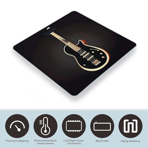Báscula digital negra para peso corporal con pantalla LED miniatura 3