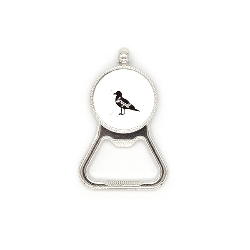Décapsuleur mouette durable acier inoxydable finition noire et blanche