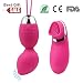 Bullet Vibrator - Kegel Weights Ball,Dual 10 Speeds Remote Control Ben Wa Kegel Exercise Balls Cordless Rechargeable Waterproof Electric Massager (rose red)