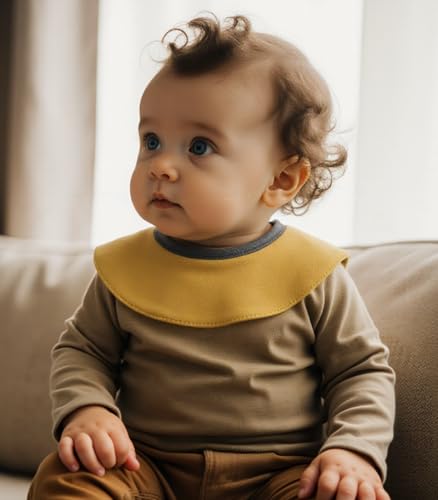 Baby Bibs for boys and Girls, Cotton Baby Eating Bib, 6 Pack,Teething and Drooling, Newborn, Infant3