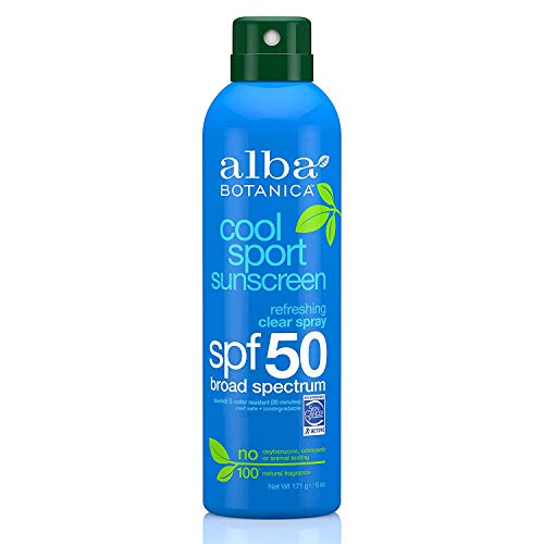 Alba Botanica Cool Sport Refreshing Clear Spray SPF 50 Sunscreen, 6 oz