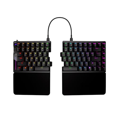 ASUS ROG Falcata Gaming Keyboard / 75% Layout Gaming Keyboard/Magnetic Switch/Rapid Trigger/Up to 8000 Hz/USB Wired / 2.4 GHz Radio/Bluetooth/Browser/Wrist Rest Included/Domestic view 1