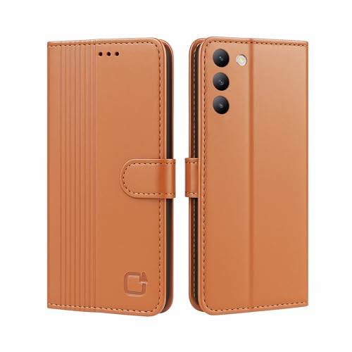 Image of AIBEX Shock Proof Flip Compatible for Vivo Y200e 5G / Vivo T3 5G Flip Cover Leather Finish | Inside TPU with Card Pockets | Wallet Stand | Complete Protection Flip Case - Brown