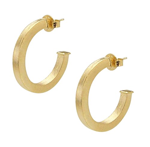 Sheila Fajl Ilana Square Tube Hoop Earrings in Champagne