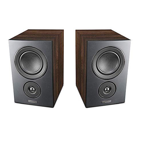 Mission LX Series Bookshelf Speaker HiFi HD Stereo Surround Speaker (Pair) LX-2 Nogal