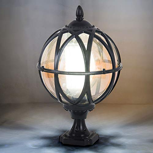 Lumière sphérique extérieure E27 DKSNAJ pour pilier de patio et poteau de balcon