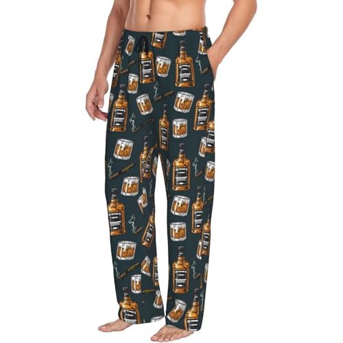 Cigar Print Men'S Pajama Pants Soft Sleep Lounge Pants With Pockets-2