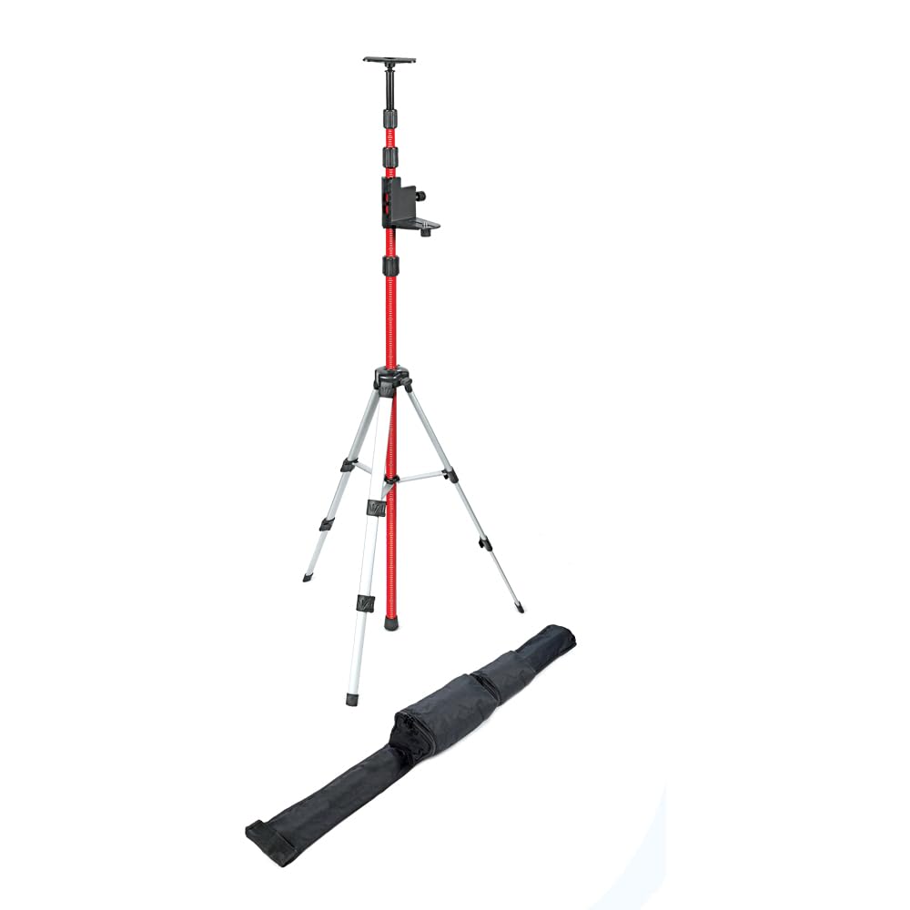 Kapro - Trípode Profesional 886-58 - Para Niveles Láser - Con Poste Telescópico, Patas Extensibles, Clips de Bloqueo - Rosca UNC de 10,5 pies (3,2 m)
