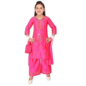 Sevgi Girl's Silk Salwar Suit Set with Potli bag 18 41yzf9R ppL. SL500 . SS300