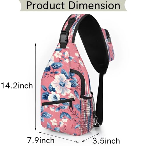 Bolso Sling para Hombre y Mujer con Estampado Floral miniatura 2