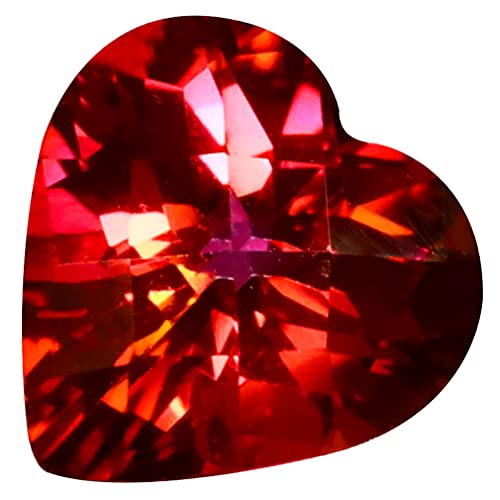 Topaze pivoine 4.29 ct coupe coeur | Pierre précieuse rose 10x10 mm