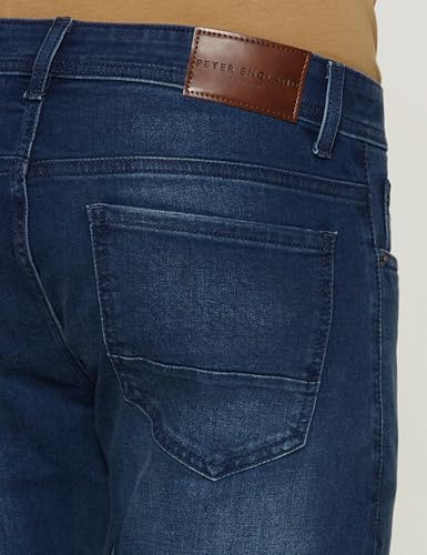 Image of Peter England Men's Mid Wash Stretchable Jeans