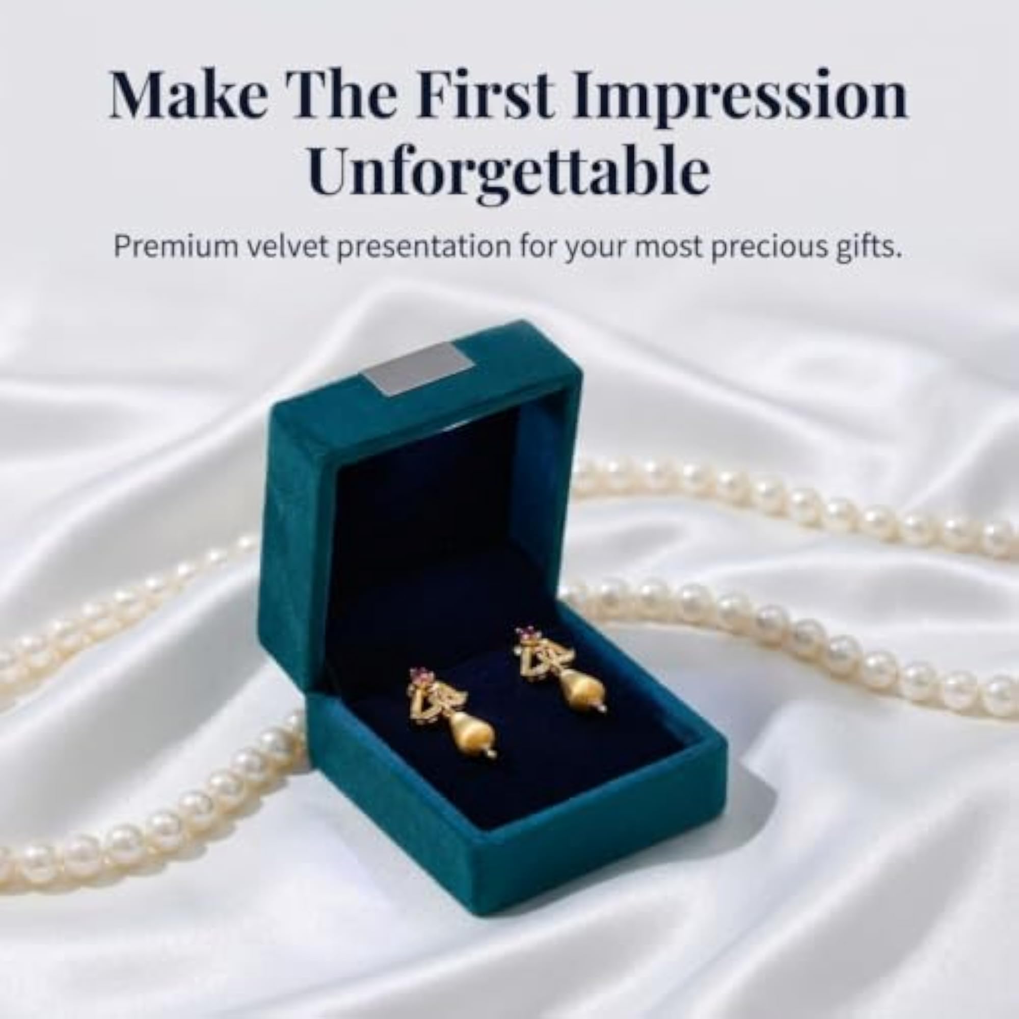 Velvet Premium Earring Box, Gift Box for Weddings
